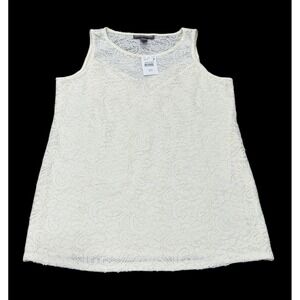 NEW A Pea in the Pod Maternity Floral Lace Tank Top Small Cream Career Holiday